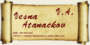 Vesna Atanackov vizit kartica